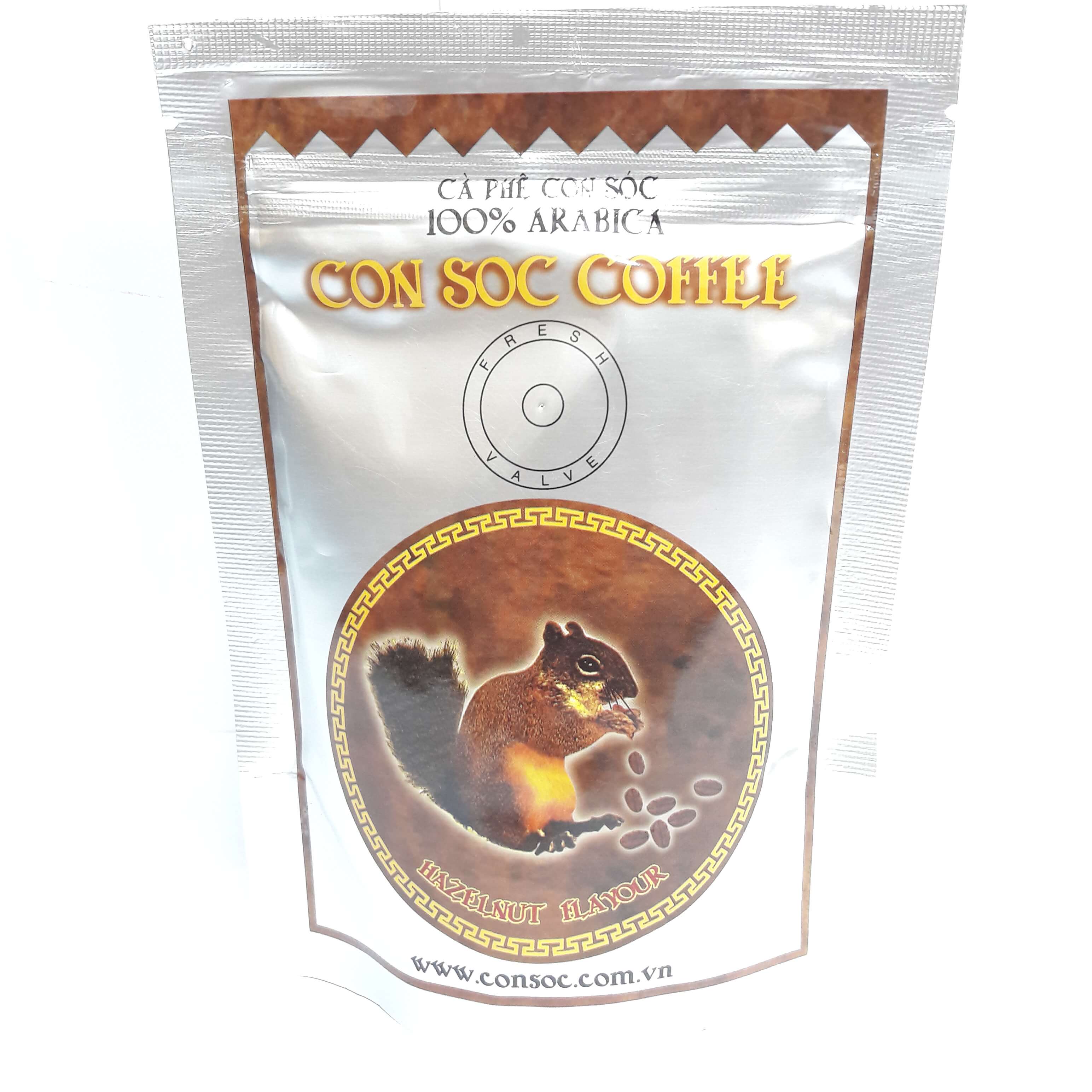 CON SOC COFFEE Кофе молотый Арабика с ароматом фундука, 100 г