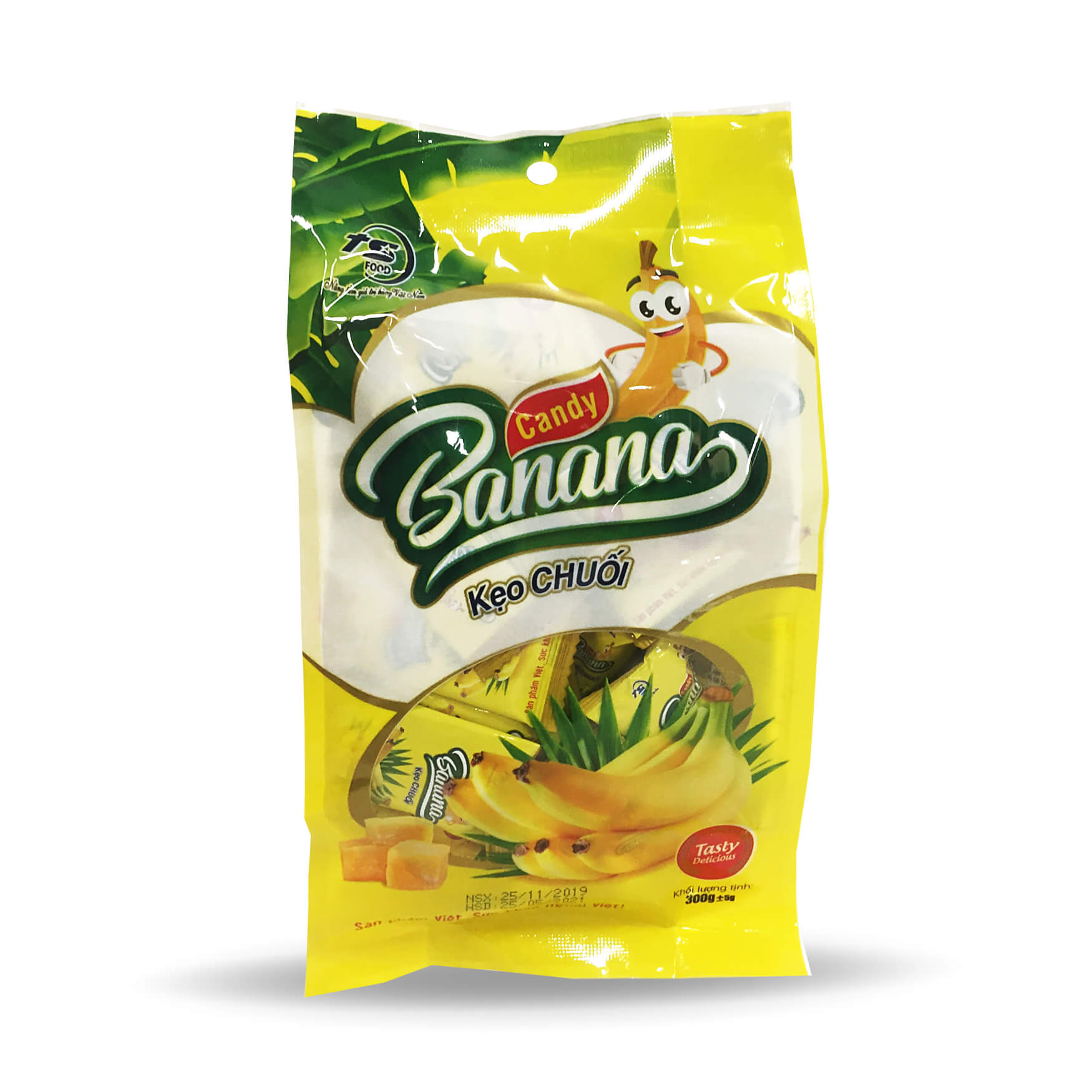 TS Food Конфеты желейные со вкусом банана (KẸO CHUỐI), 300 г 