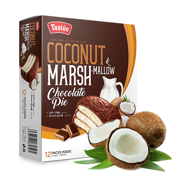 Tastee Печенье бисквитное со вкусом кокоса "Coconut Marshmallow Chocolate Pie", 300 г
