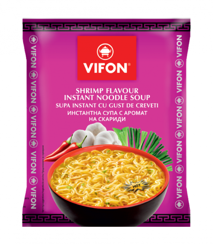 VIFON Лапша пшеничная БП со вкусом креветок, 60 г