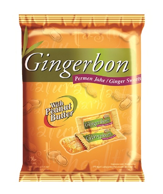 GINGERBON Имбирные конфеты с арахисовым маслом, 125 г