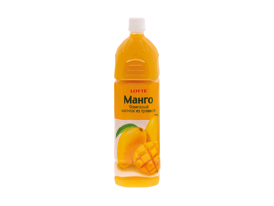 LOTTE Напиток сокосодержащий "Манго" с мякотью, 1,5 л, ПЭТ бут.